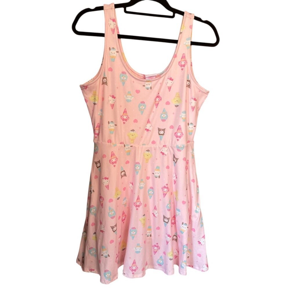 Hot Topic Hello Kitty And Friends Ice Cream Skater Dress SZ M